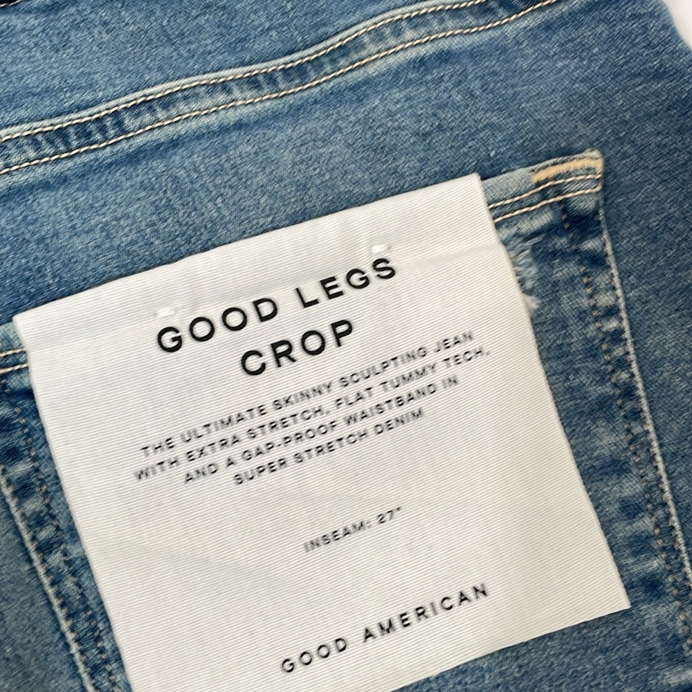 Good American Good Legs Crop Jeans Size 14 / 32 NWT NEW - Picture 10 of 13